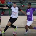 Jugadores de La Bañeza FS durante el partido disputado en Ávila