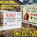 Cartel informativo de la venta de la Lotería del Niño de la Cofradía de Jesús Nazareno de La Bañeza