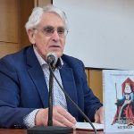 Hermenegildo López durante su conferencia sobre el Reino de León en La Bañeza