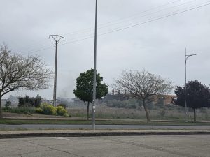 Movilización incendio La Bañeza salud en la avenida de Portugal